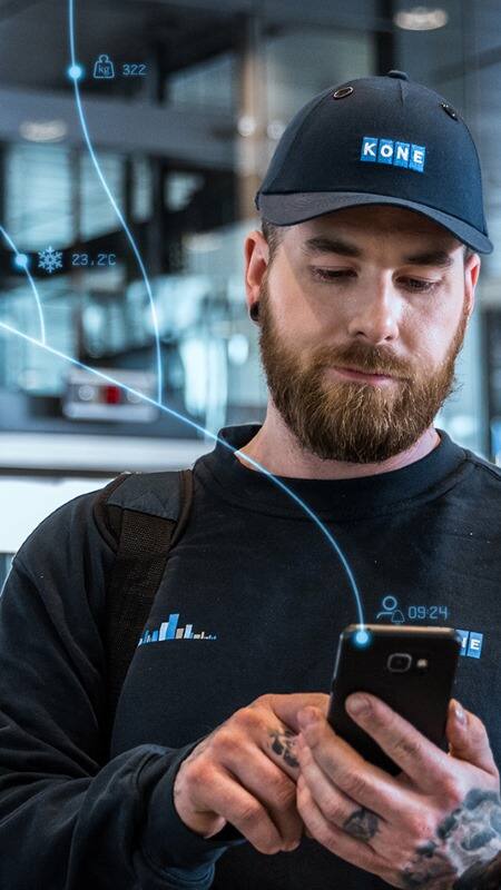 Zagotovite nemoten pretok ljudi s KONE 24/7 Connected Services